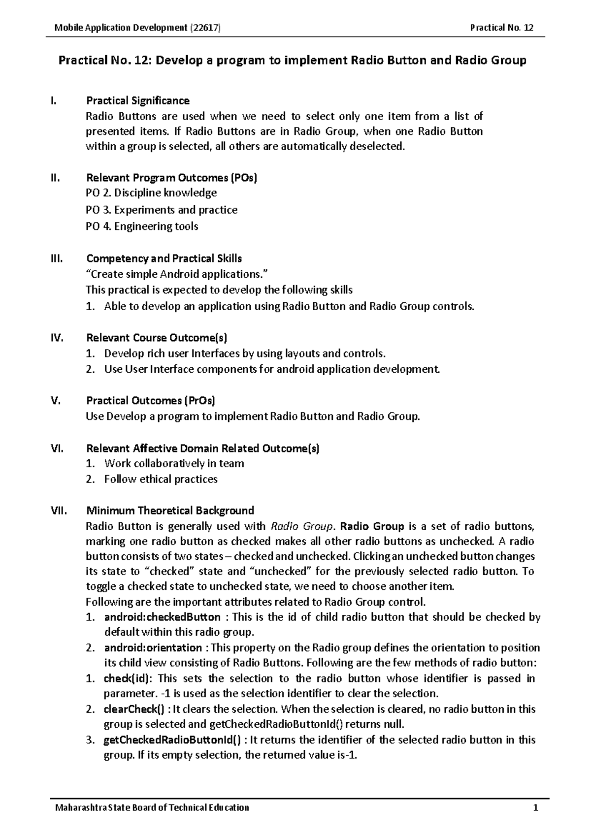 Practical No 12 - Practical No. 12: Develop a program to implement ...