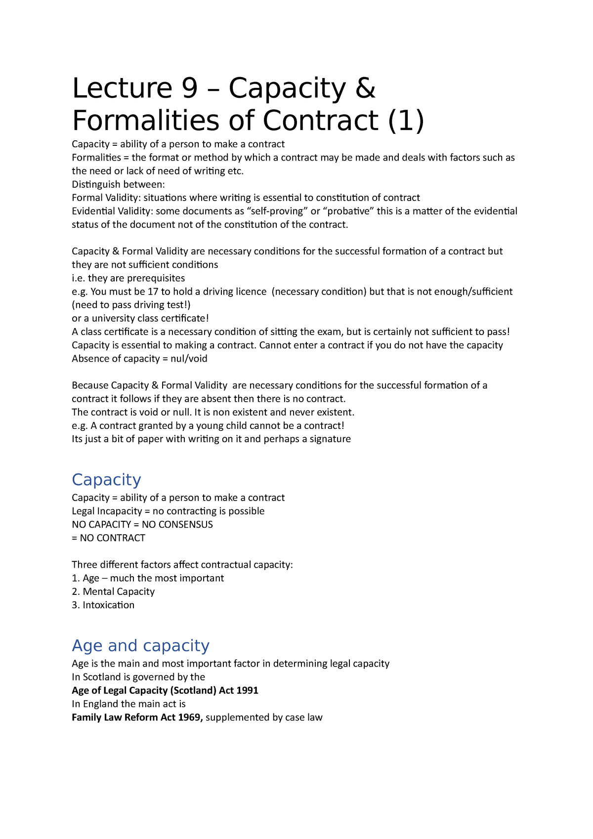 capacity-formalities-of-contract-distinguish-between-formal