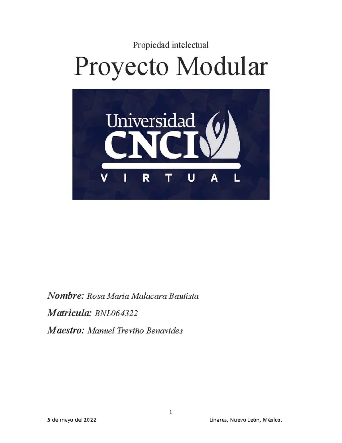 Proyecto Modular - Propiedad intelectual - Propiedad intelectual ...