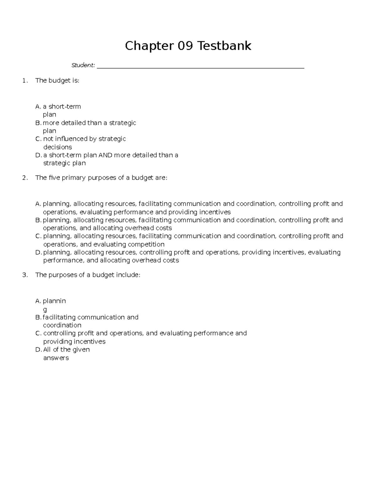 Chapter-09-Testbank - Test Bank - Chapter 09 Testbank Student: 1. The ...