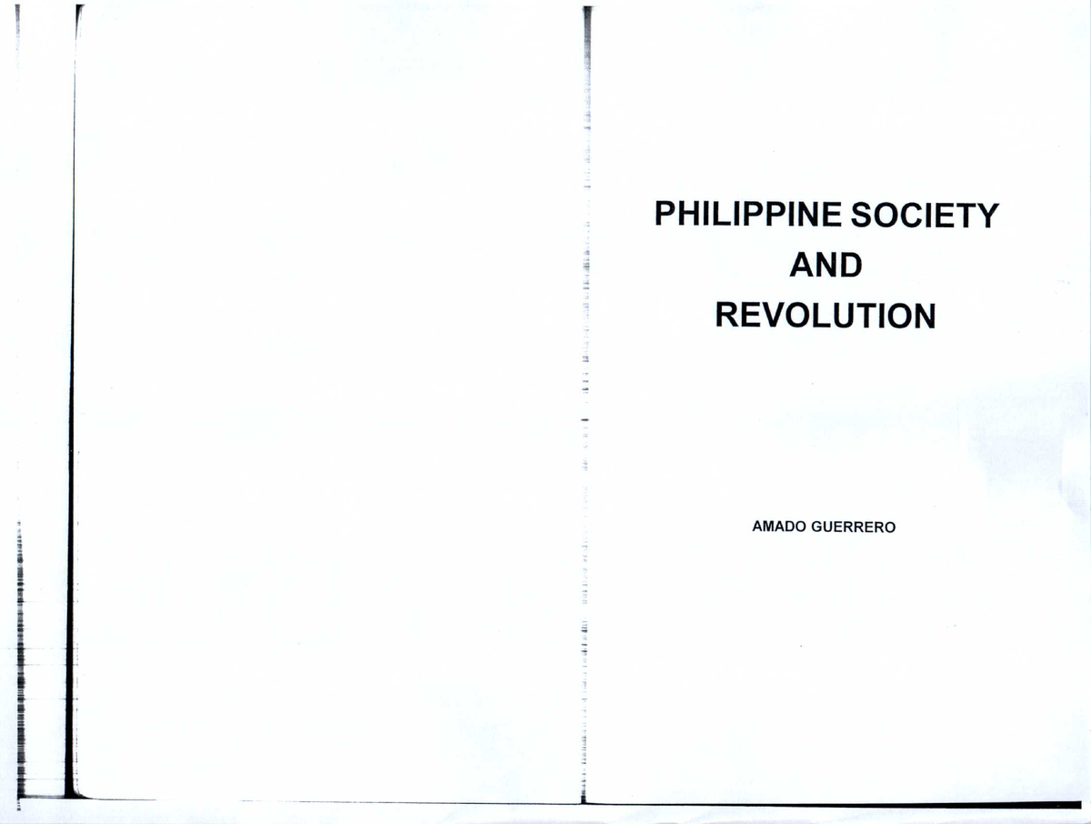 14 Guerrero Philippine Society and Revolution - AMADO GUERRERO ...