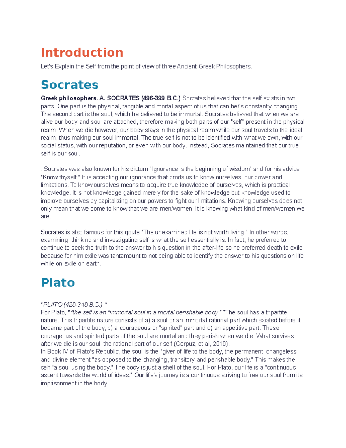 Reading-Notes Philo Self - Introduction Let's Explain the Self from the ...