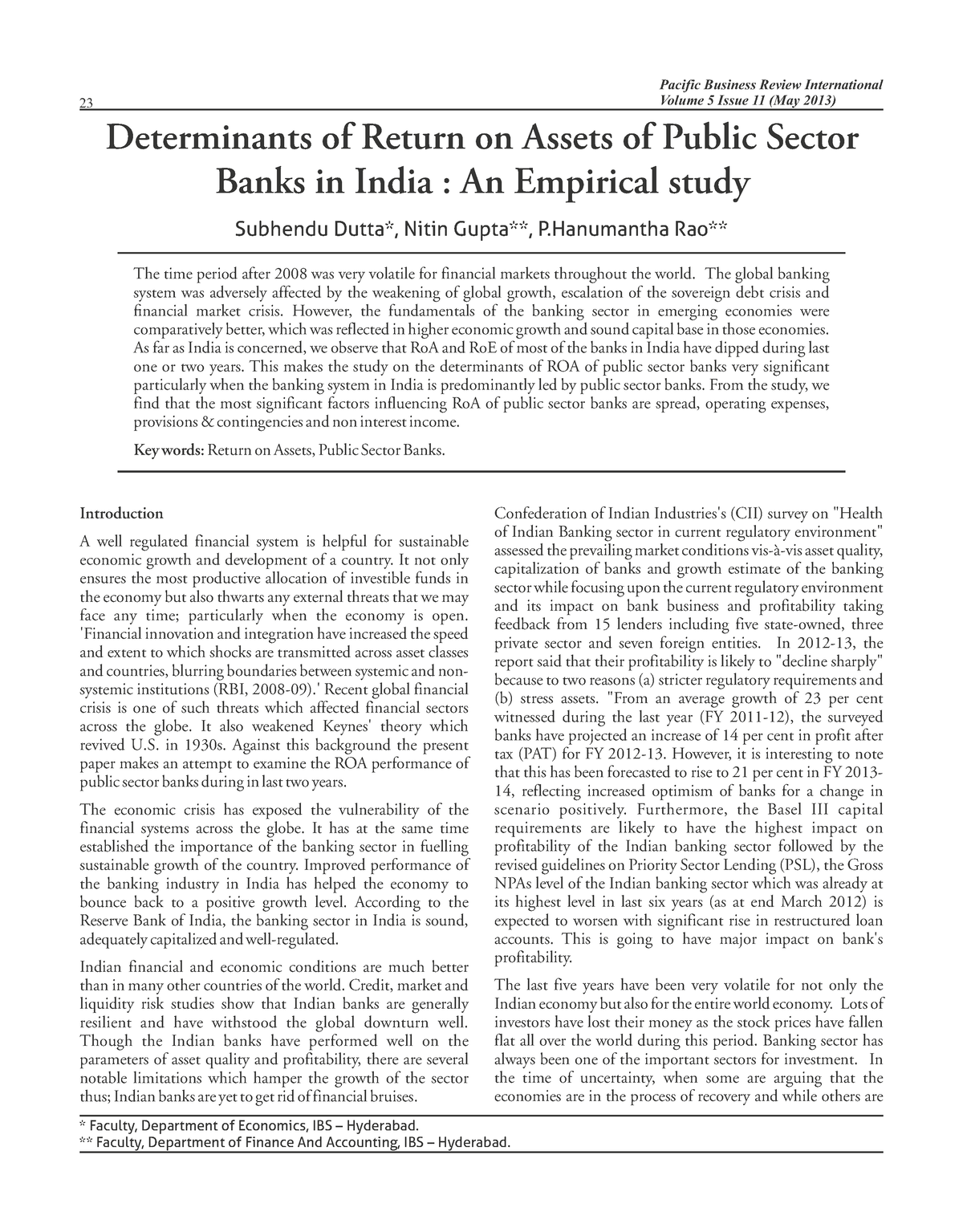 determinants-of-return-on-assets-of-sbi-23-determinants-of-return-on