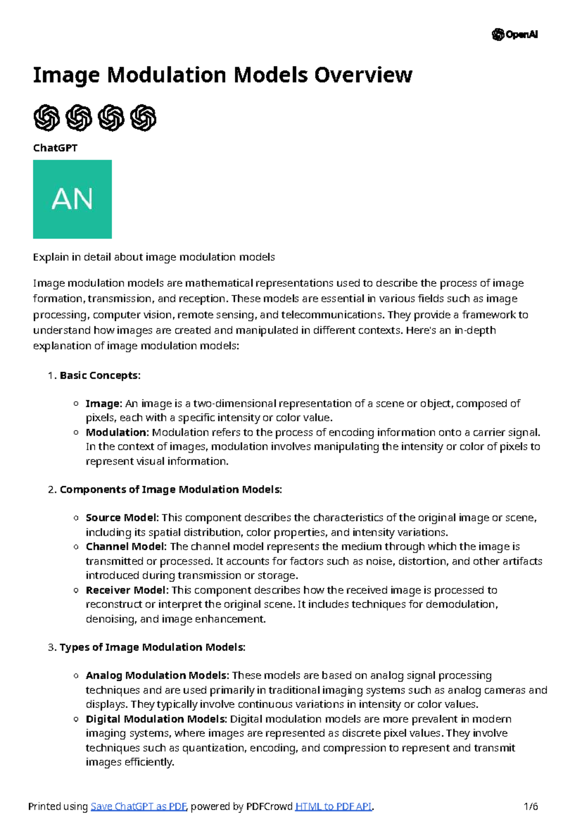 Part C - Take good care - Image Modulation Models Overview ChatGPT ...