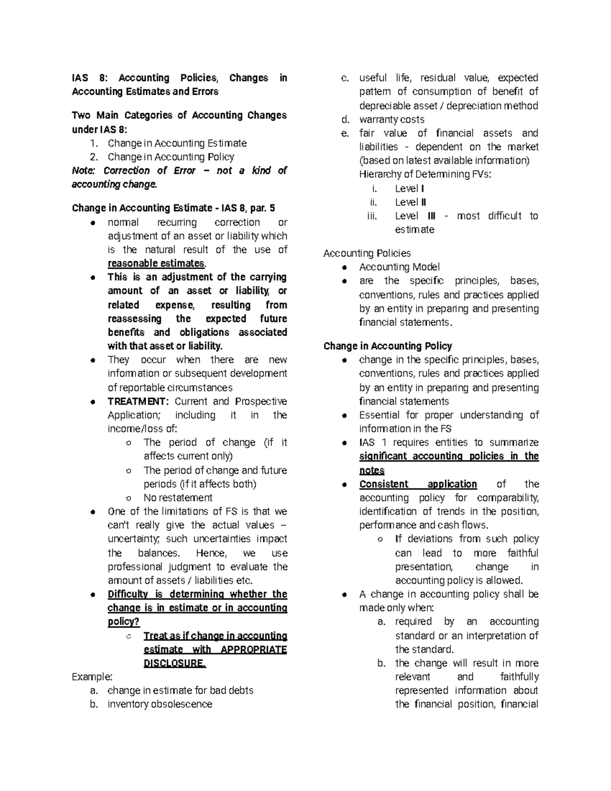 IAS 8: Accounting Policies, Changes in Accounting Estimates and Errors ...