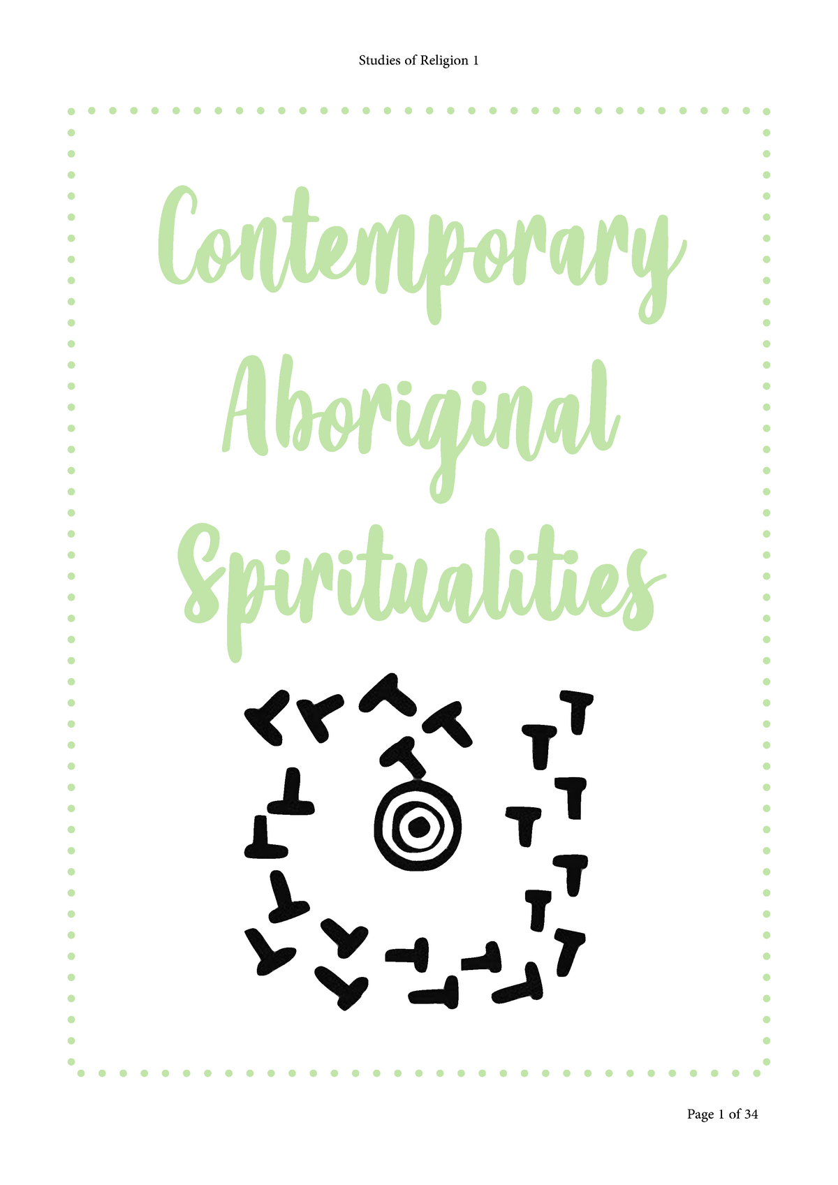 Studies Of Religion Study Notes - Contemporary Aboriginal ...