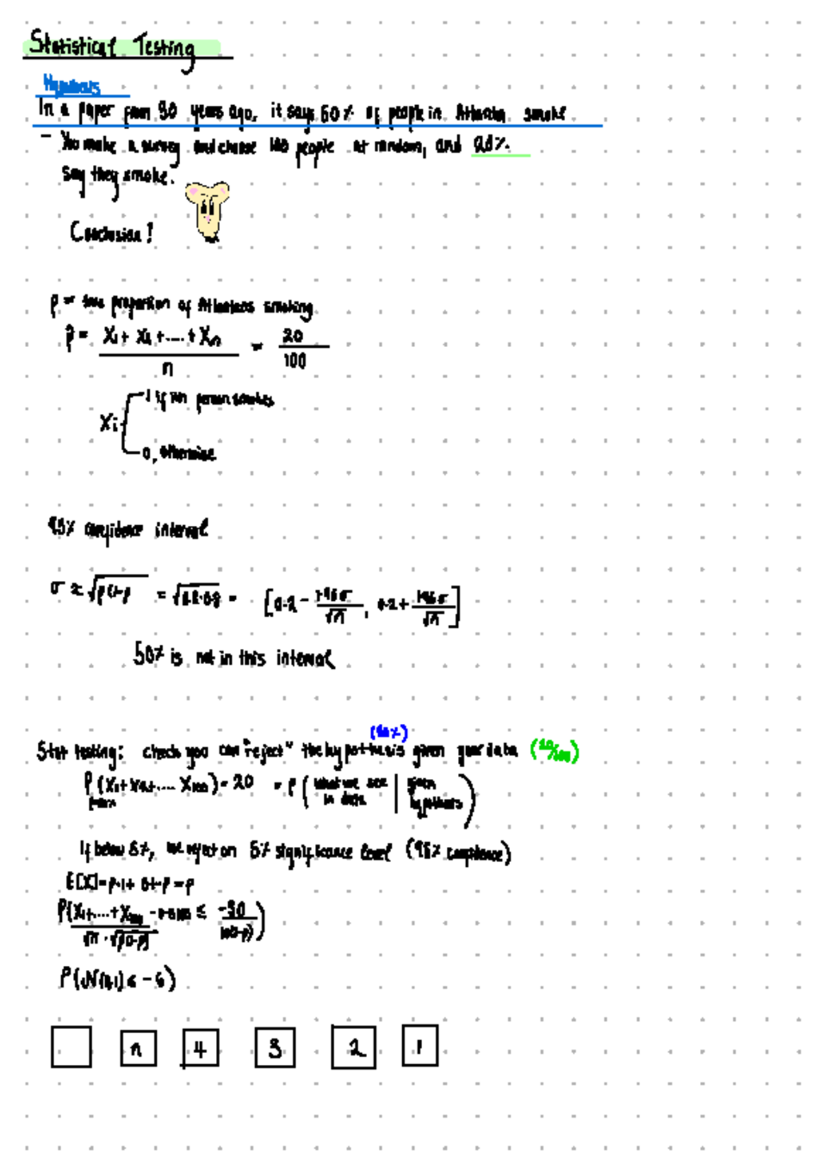 hypothesis testing in statistics lecture notes