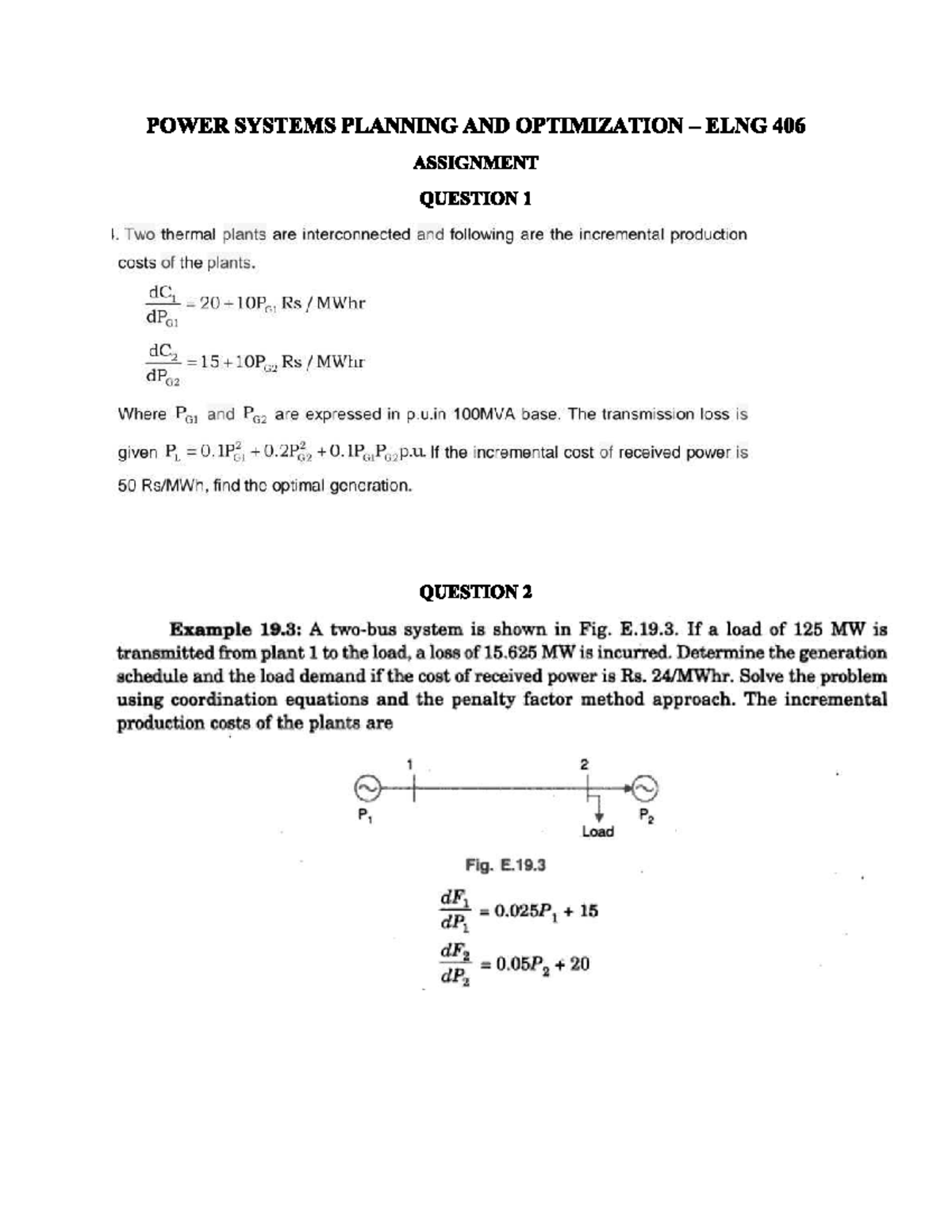 Optimization Assignment - Electromechanical energy conversion and ...
