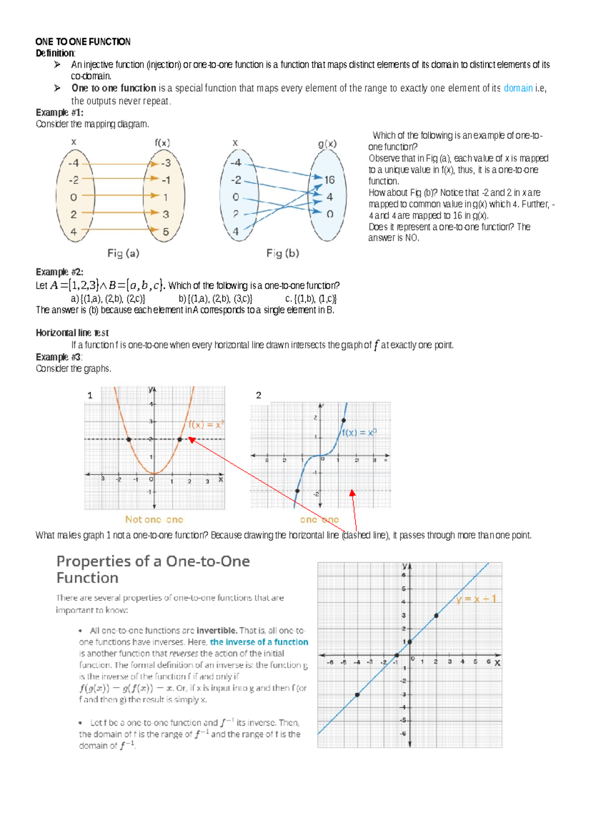 ONE TO ONE Function - Just a study material - ONE TO ONE FUNCTION ...