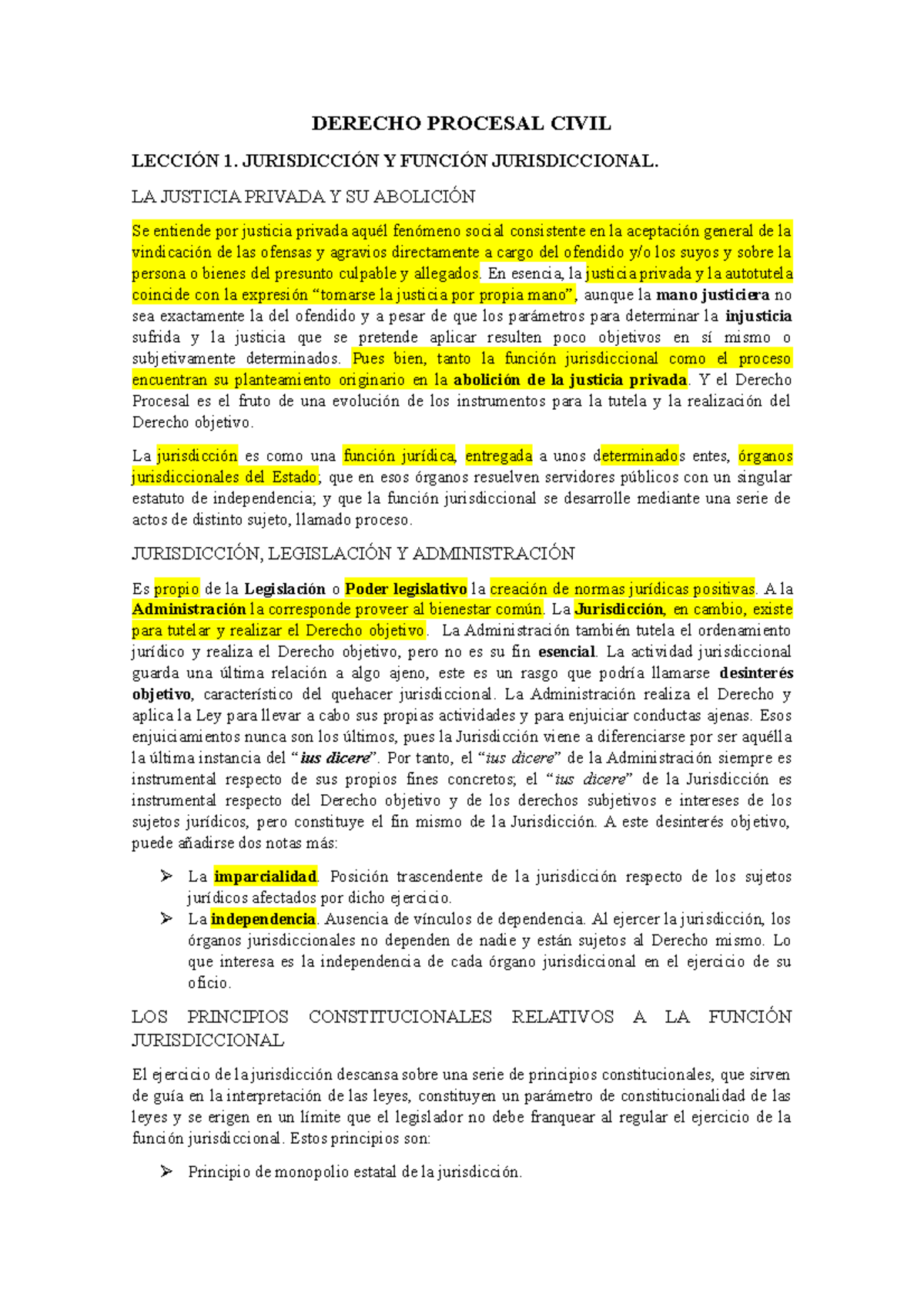 Derecho Procesal Civil Apuntes Buenos - DERECHO PROCESAL CIVIL LECCIÓN ...