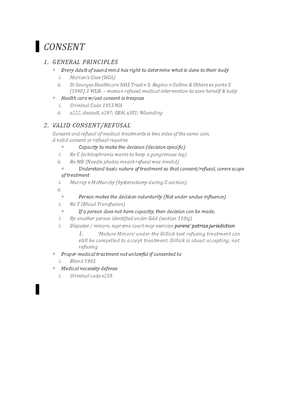 Laws 2220 Full Notes - Summary Birth, Life, Death And The Law - CONSENT ...