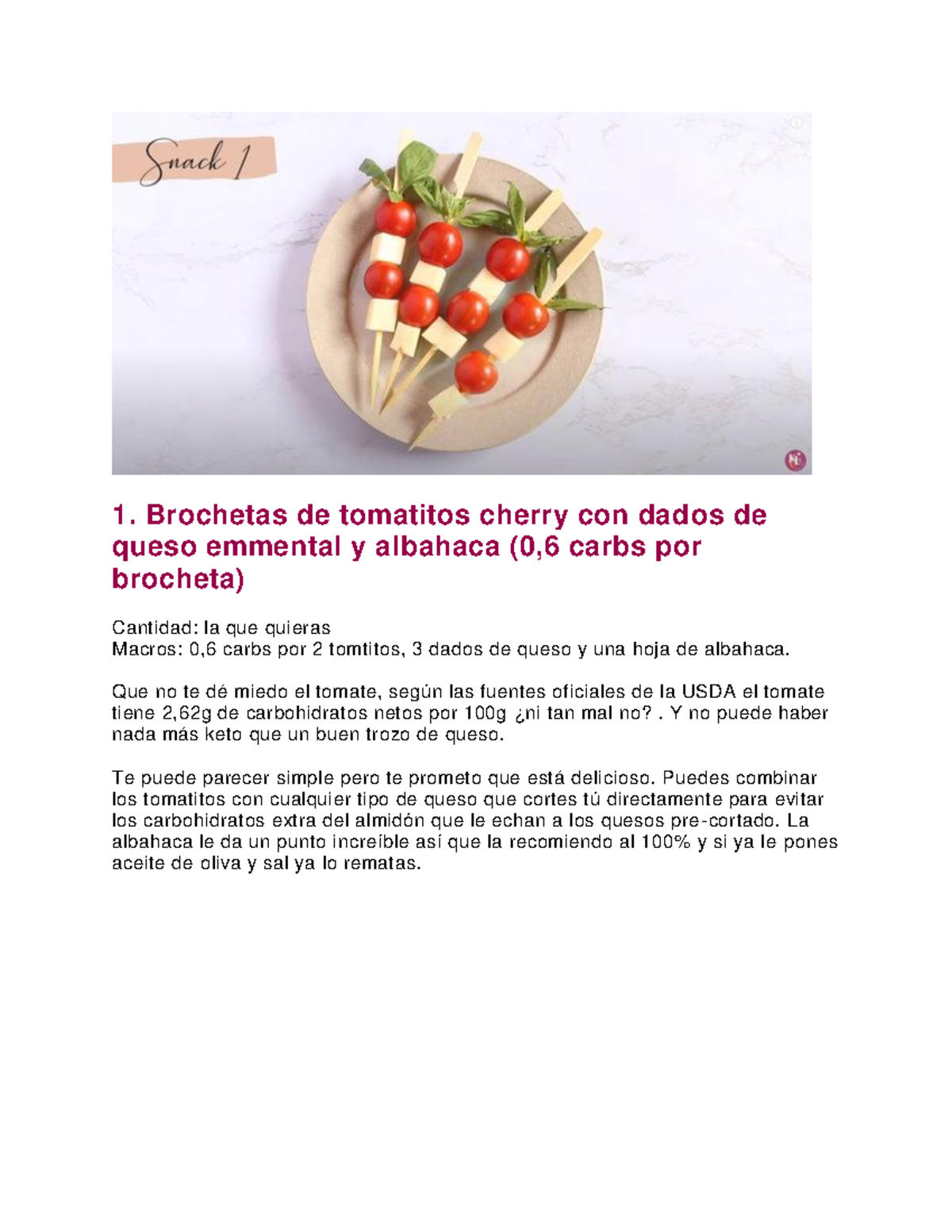 20 Colaciones KETO - dieta keto la mas rapida y efectiva - 1. Brochetas ...