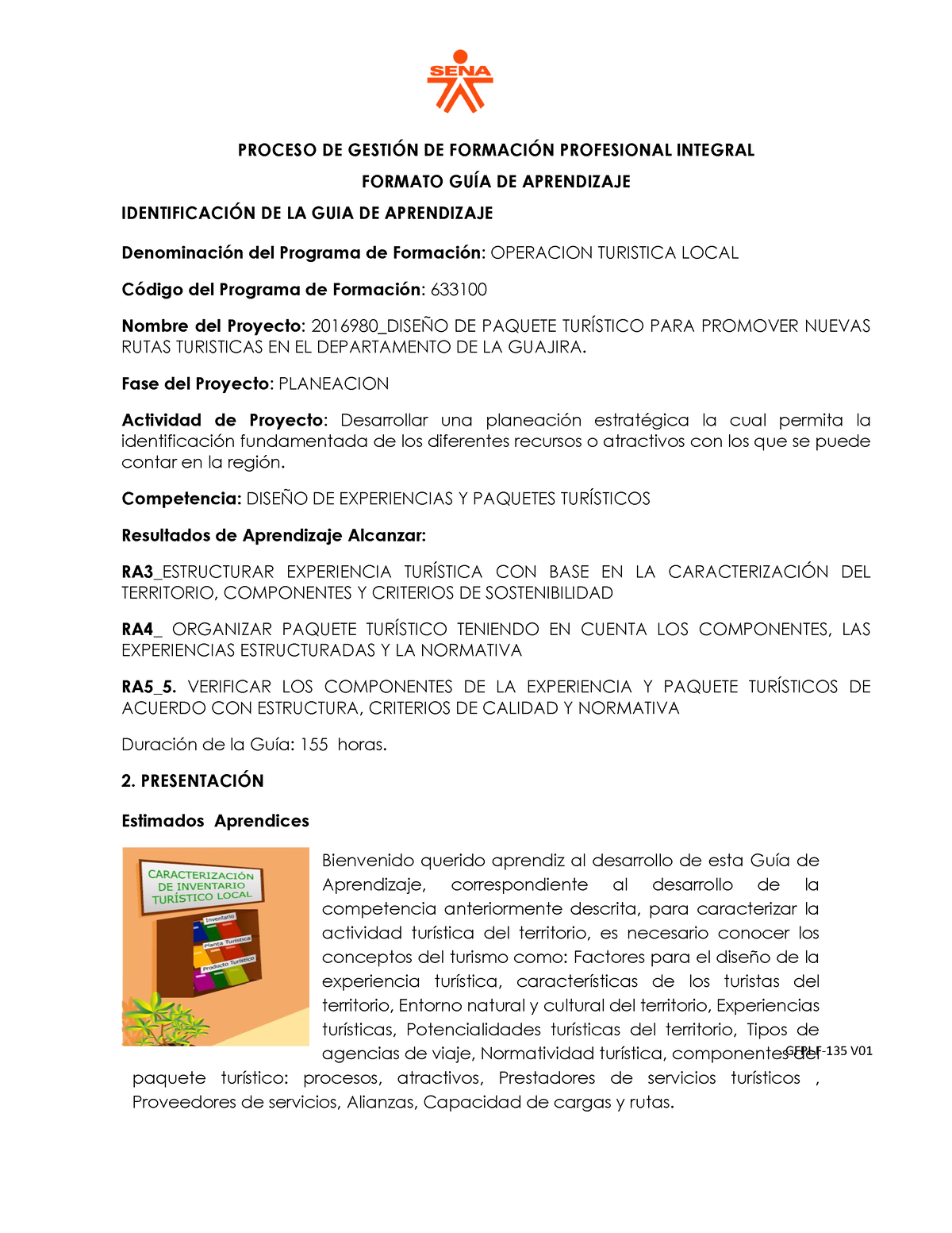 GFPI-F-135 Guia De Aprendizaje. No - GFPI-F-135 V PROCESO DE GESTI”N DE ...