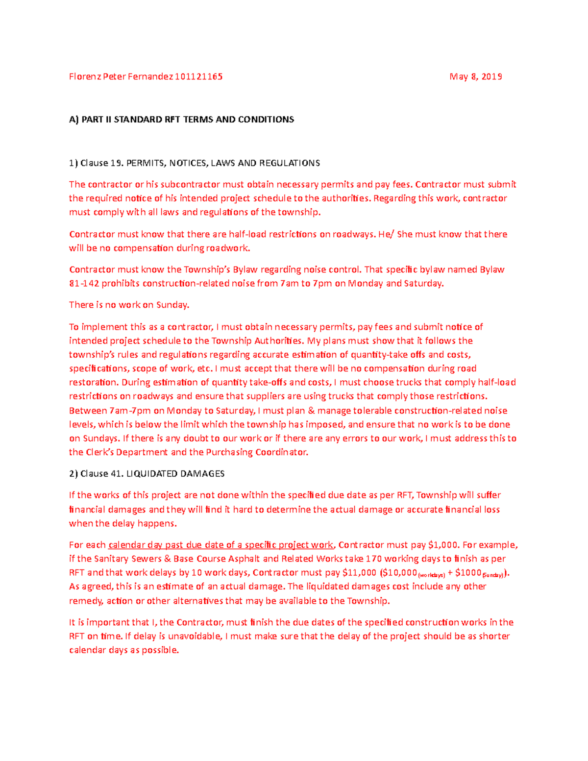 Municipal Assignment 1- Standard RFT Terms and Agreements - Florenz ...