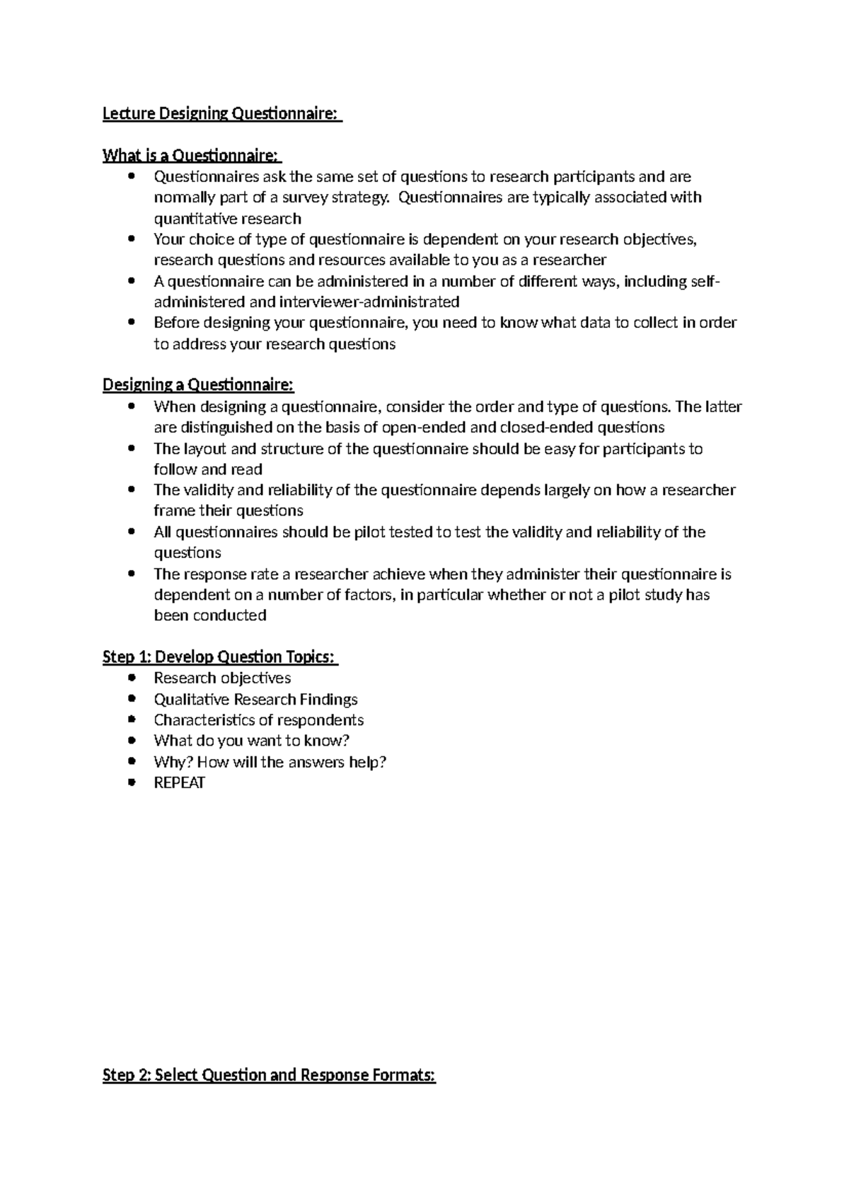 4. Lecture Designing Questionnaire - Lecture Designing Questionnaire ...