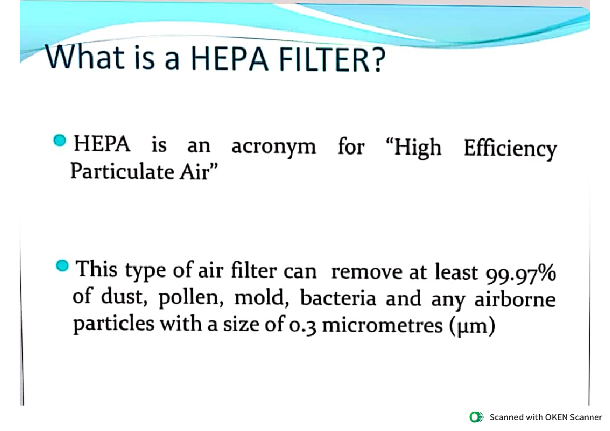 HEPA Filter Nursing notes Bachelor of Science in Nursing Studocu