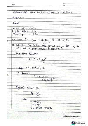 FINAL 07 12 May 2019, questions and answers - MEC420: Dynamics ...