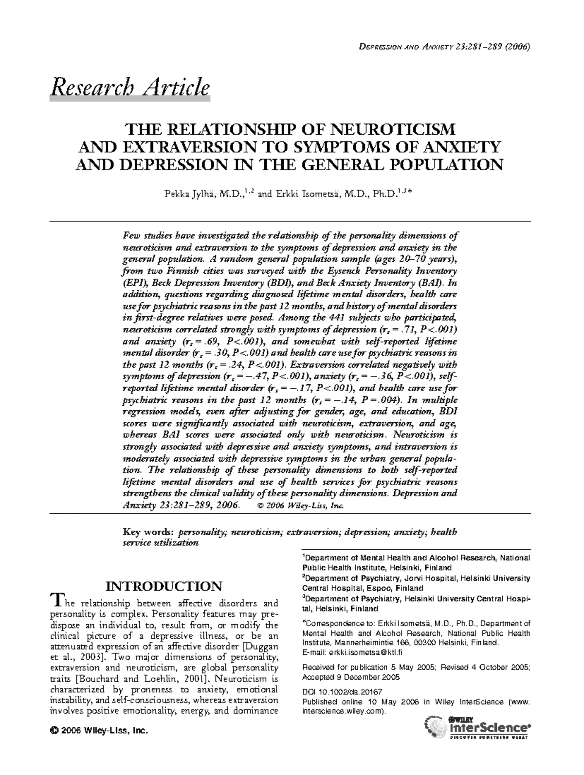 Google - Paper - Psychiatria Danubina, 2019; Vol. 31, No. 4, pp 448-456 ...