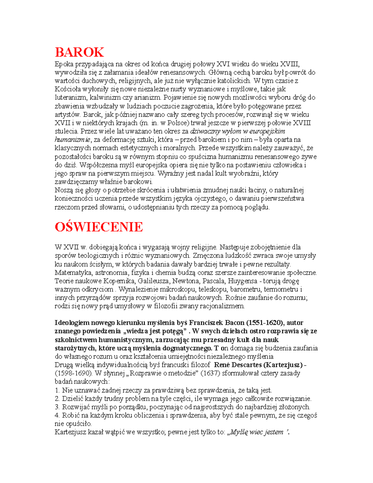 11. UZ Historia Wychowania i Opieki - Barok, Oświecenie - BAROK Epoka