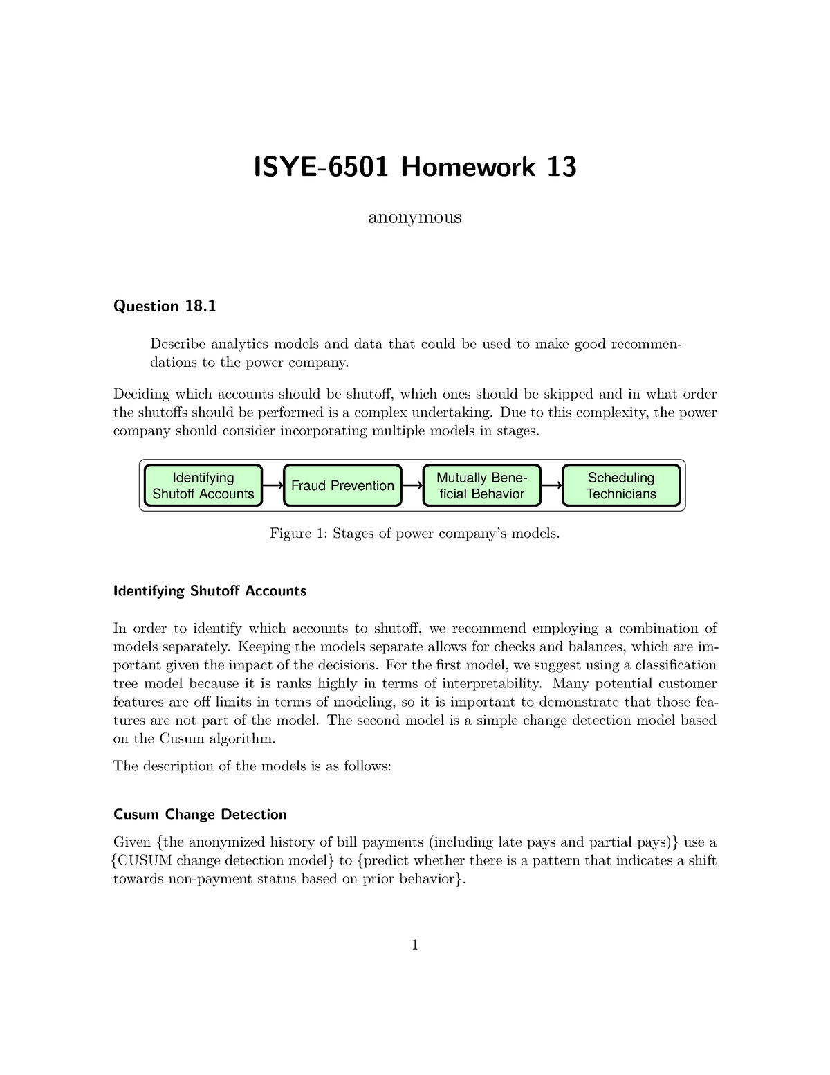 Homework 132 test ISYE6501 Homework 13 anonymous Question 18