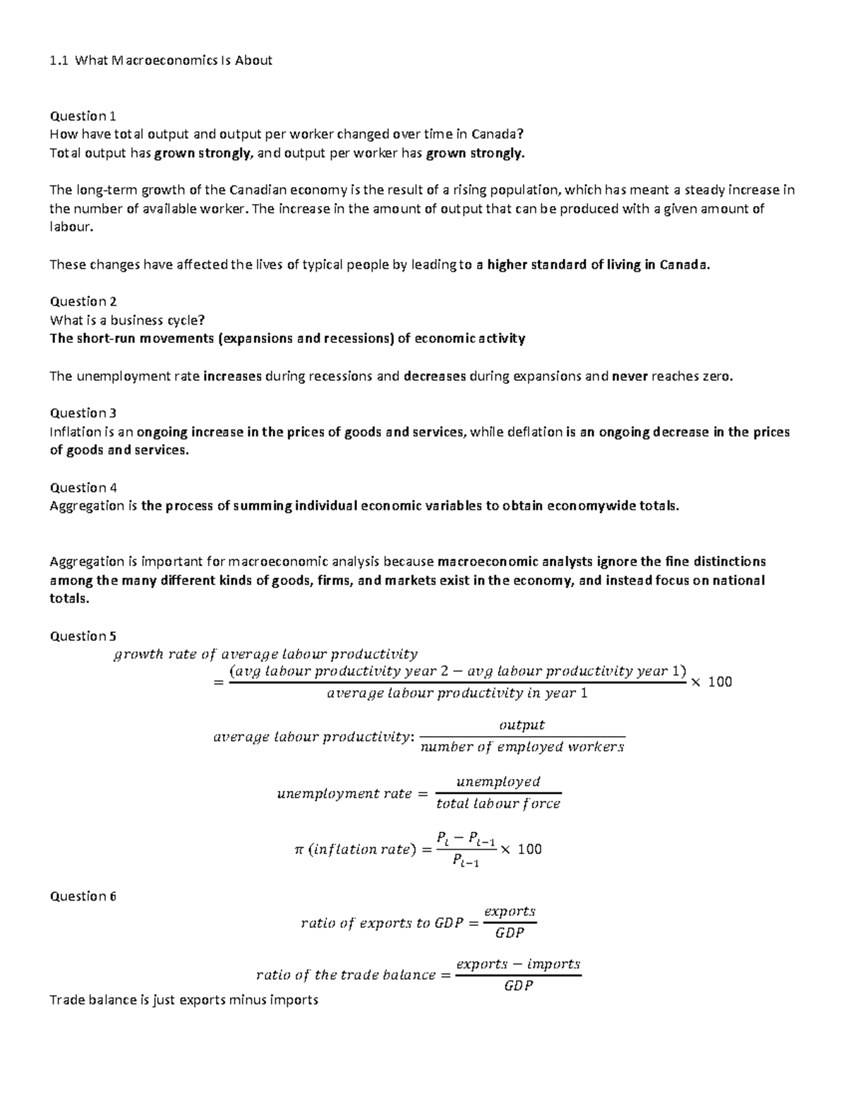 Chich test questions ECON - 1 What Macroeconomics Is About Question 1 ...