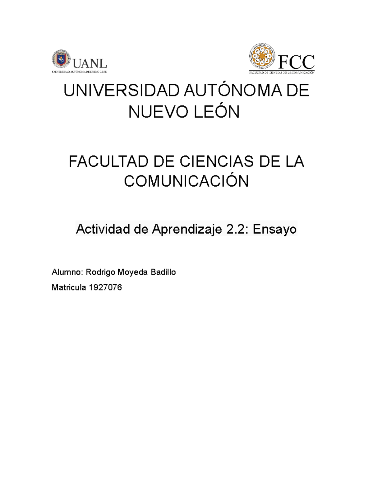 Redaccion Tarea Universidad AutÓnoma De Nuevo LeÓn Facultad De Ciencias De La ComunicaciÓn 3557