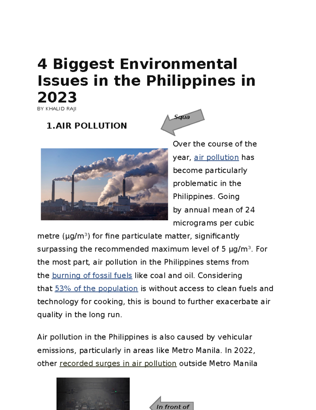 environmental issues in the philippines essay