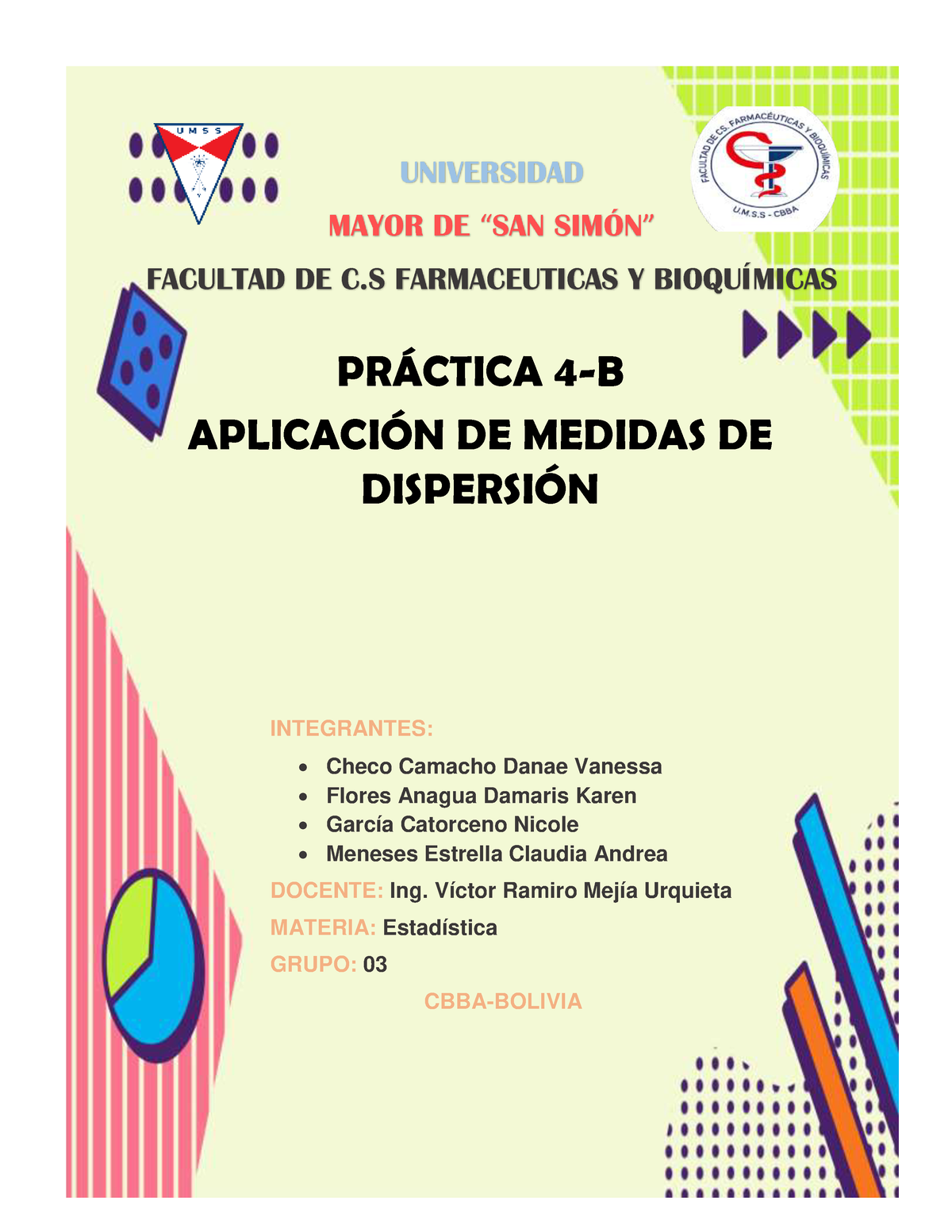 Practica 4B - Trabajo Practico - PR¡CTICA 4-B APLICACI”N DE MEDIDAS DE ...