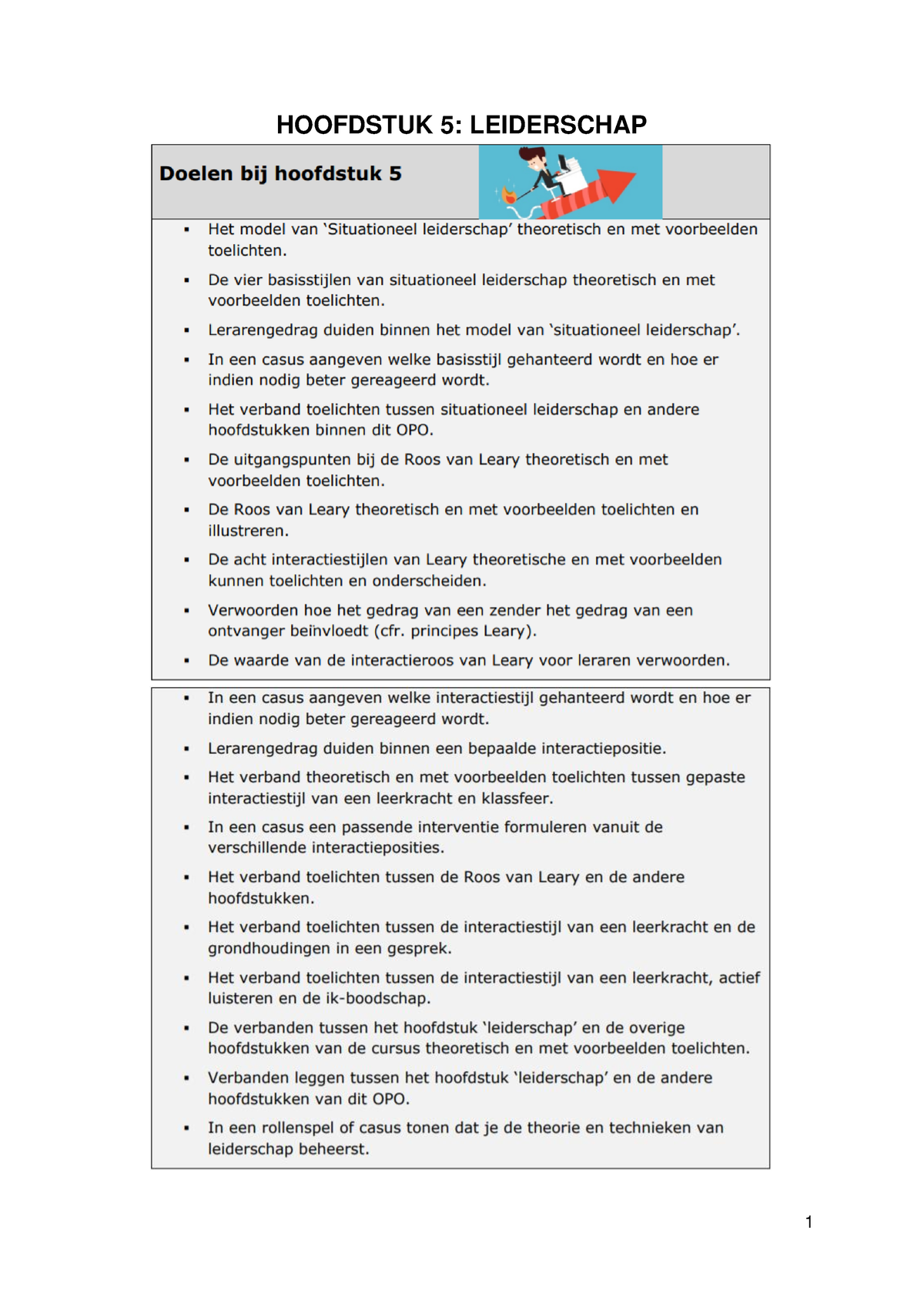 Samenvatting Hoofdstuk 5 - HOOFDSTUK 5 : LEIDERSCHAP Situationeel ...