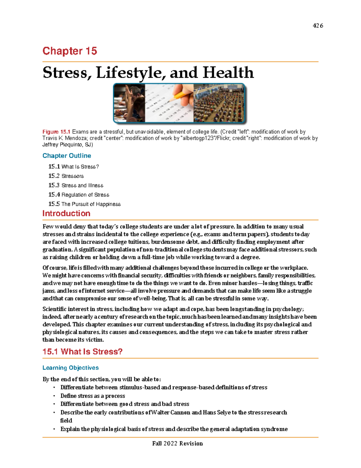 Textbook - Ch 15 - Stress, Lifestyle, And Health - Chapter 15 Stress ...