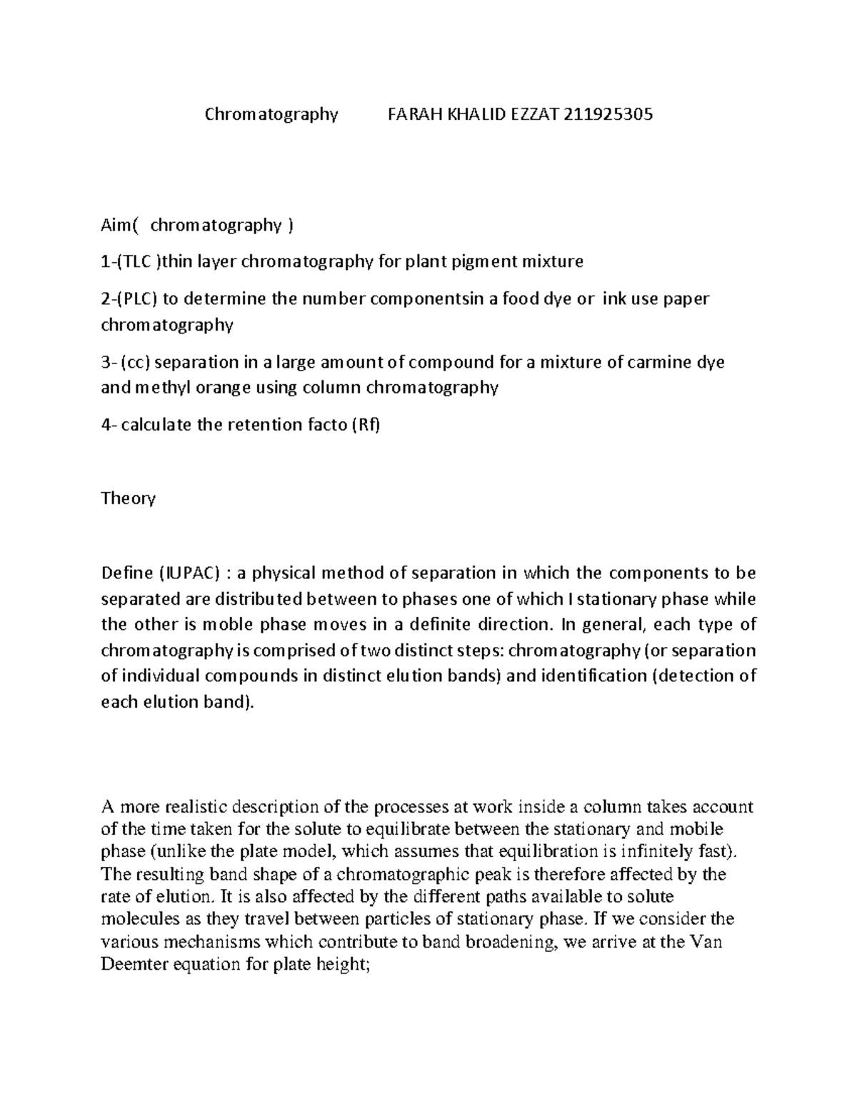 12Chromatography fr;lk'rekkrgo Chromatography FARAH KHALID EZZAT