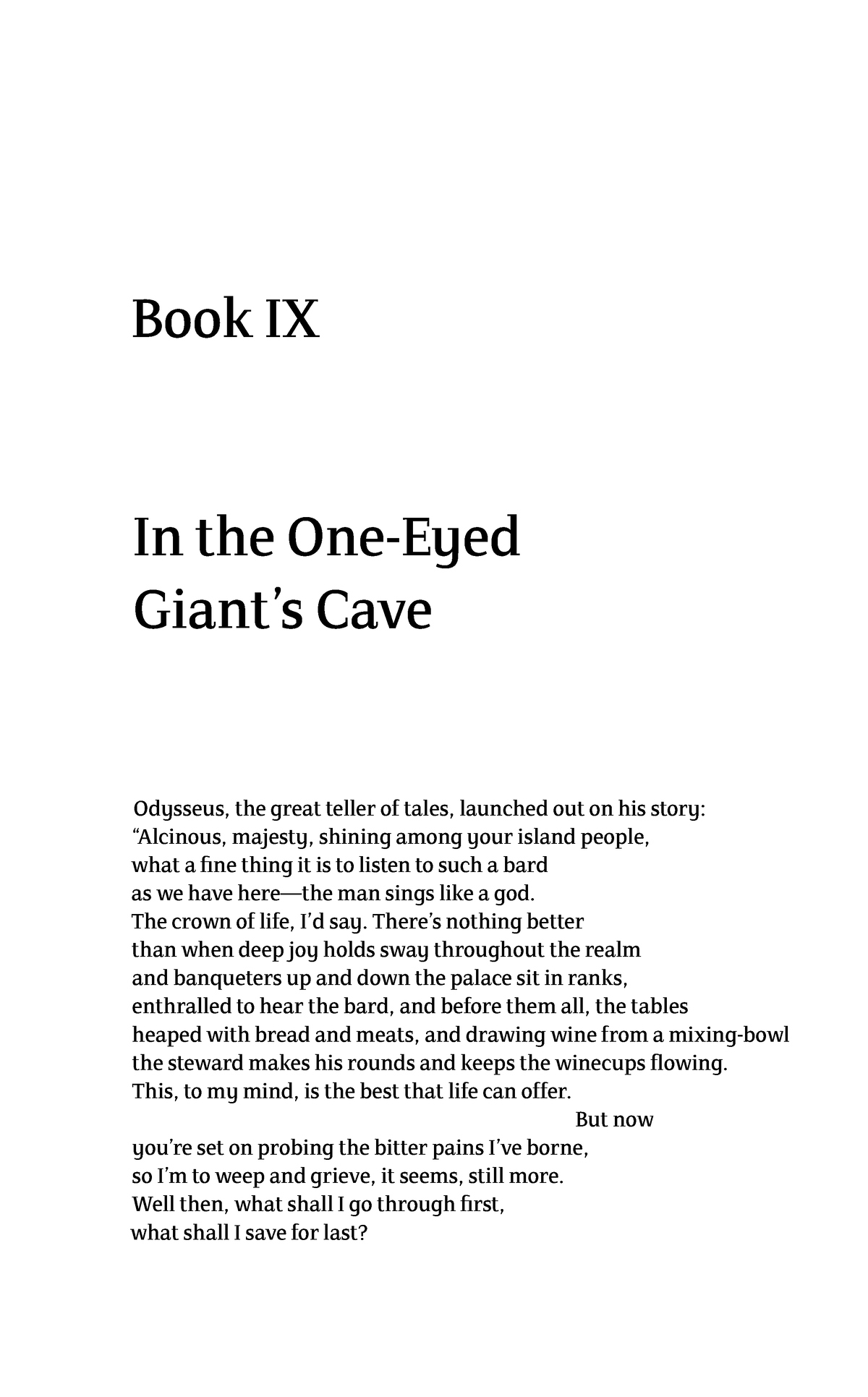 Copy Of Book 9 The Odyssey - Book IX In The One-Eyed Giant’s Cave ...