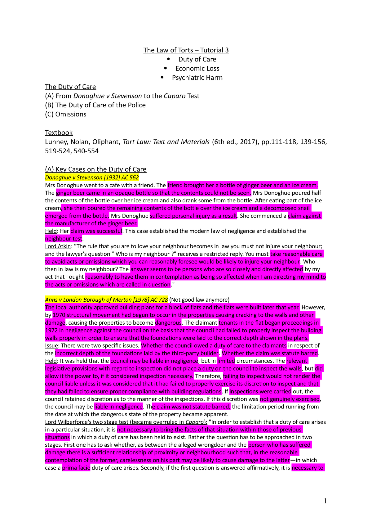 tutorial-3-activity-the-law-of-torts-tutorial-3-duty-of-care