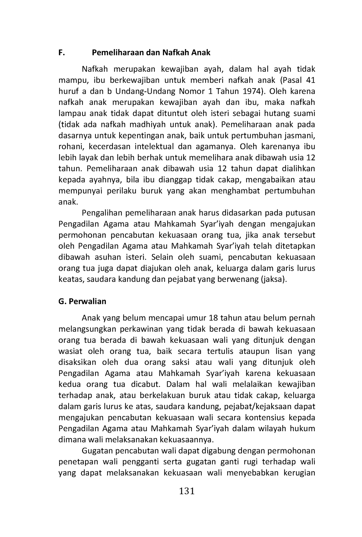 Hukum Perkawinan-49 - 131 F. Pemeliharaan Dan Nafkah Anak Nafkah ...