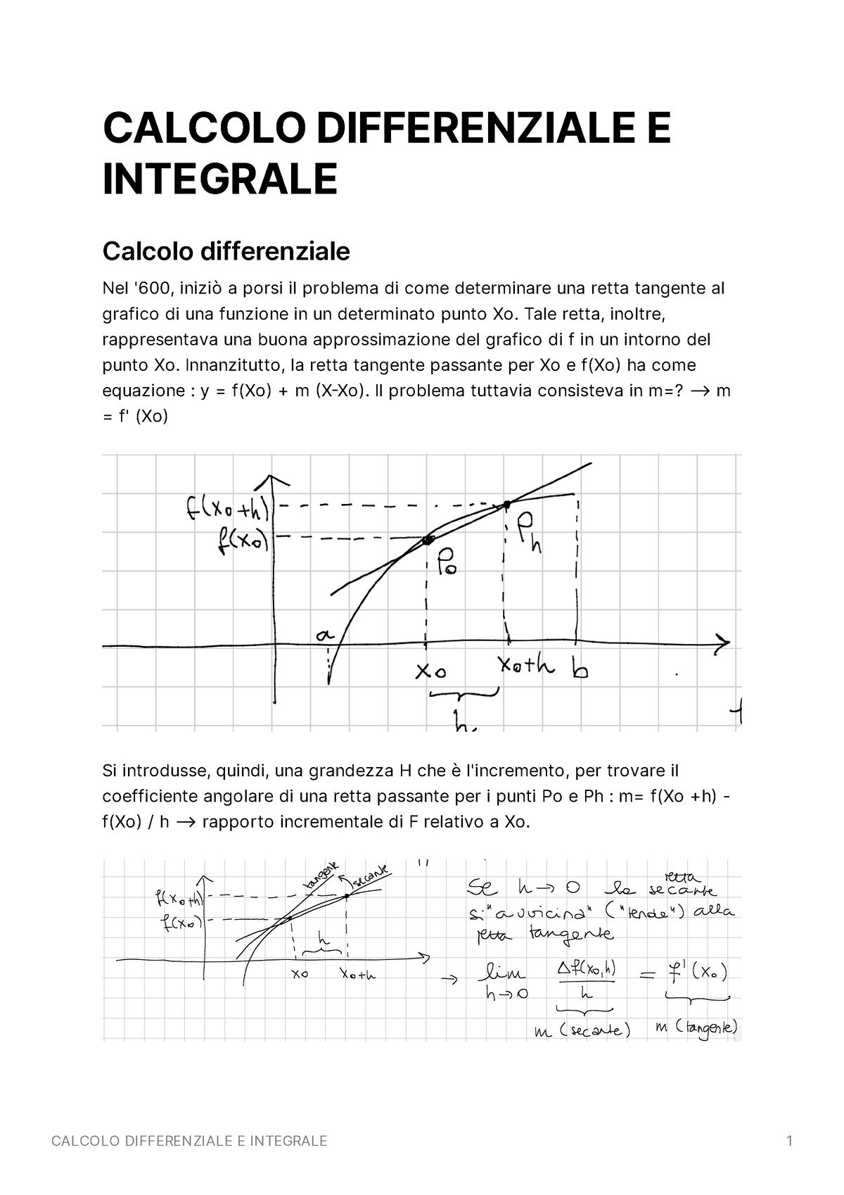 Calcolo Differenziale E Integrale Calcolo Differenziale E Integrale Calcolo Differenziale Nel 7932