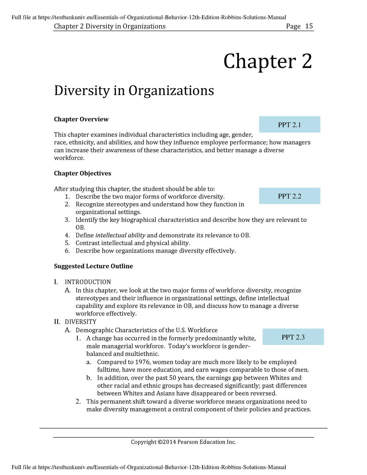 Chapter 2 Diversity In Organizations Cha - 15 Chapter 2 Diversity In ...