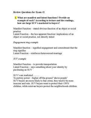 Sociology 1000 exam 1 study guide - Sociological imagination - the ...