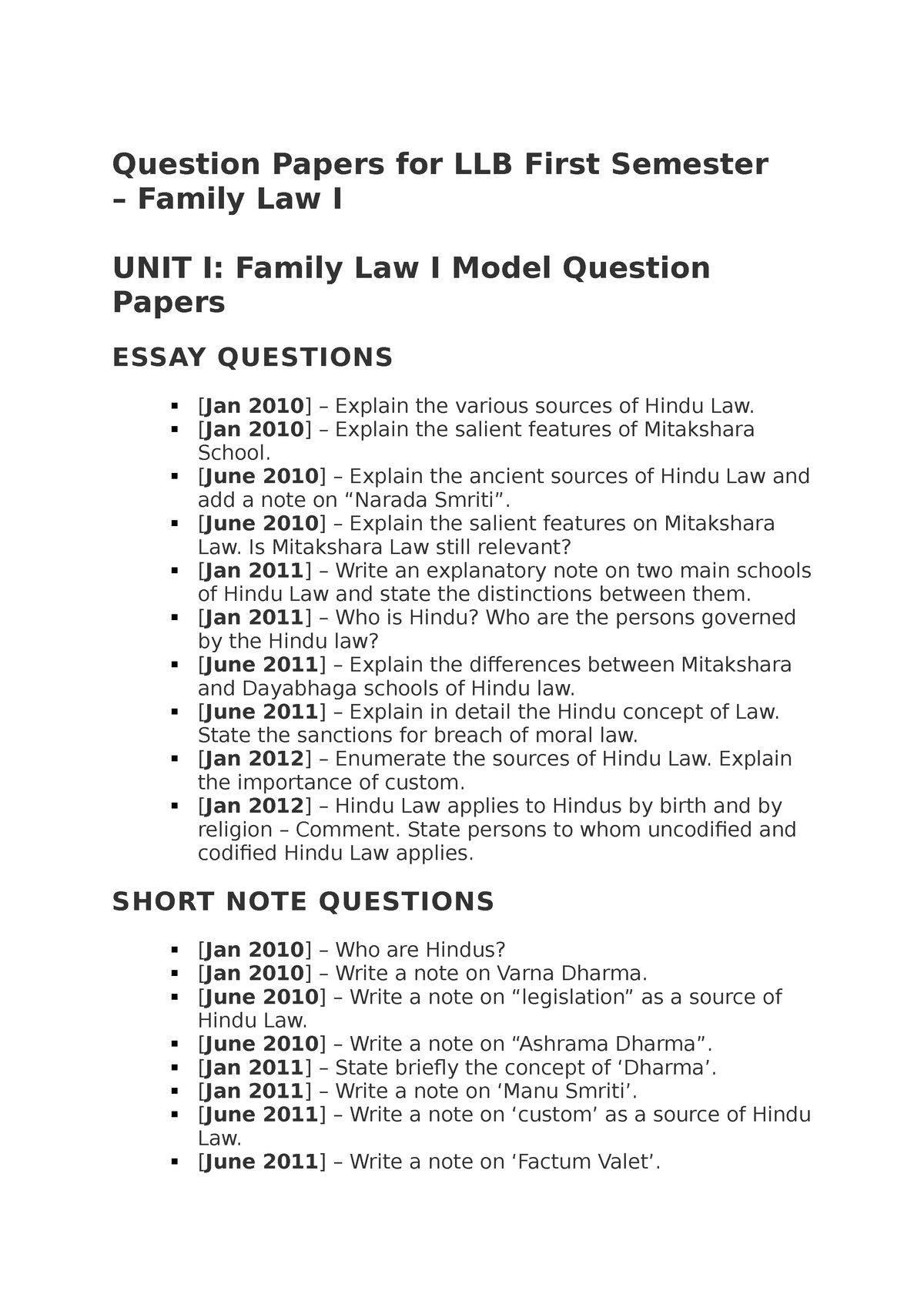 family law essay questions