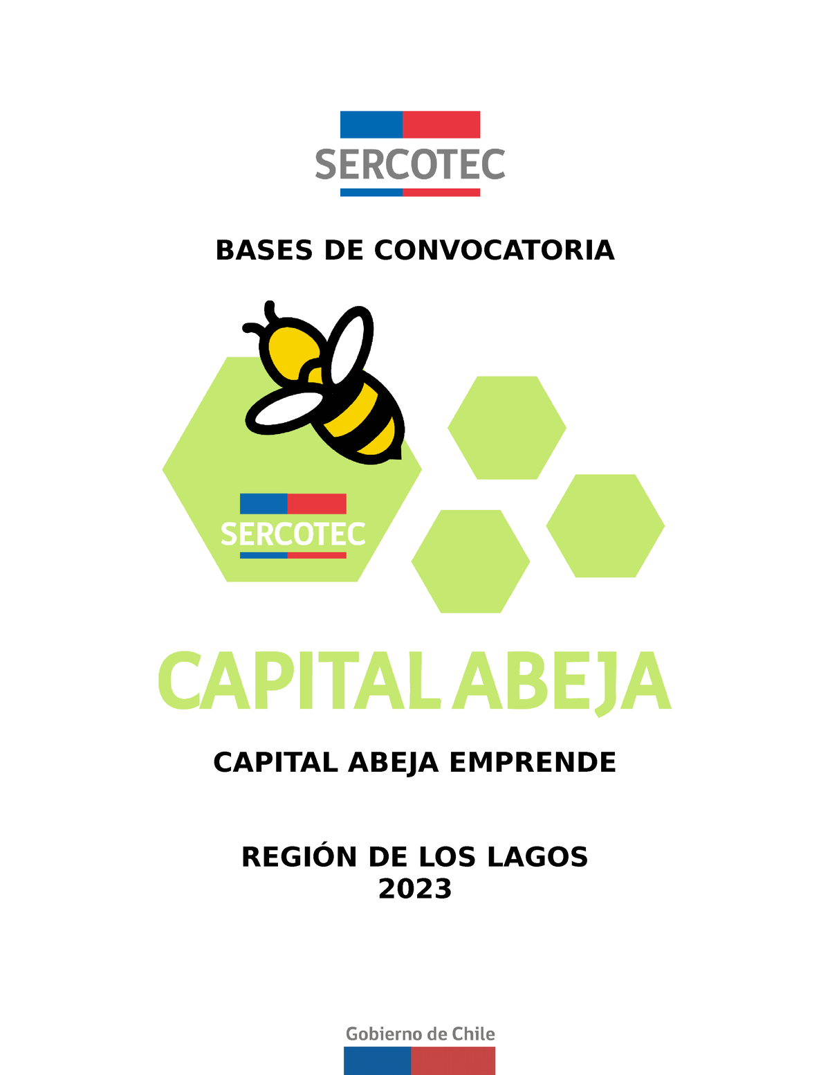 Bases Abeja Emprende Los Lagos 2023 V°B° BASES DE CONVOCATORIA