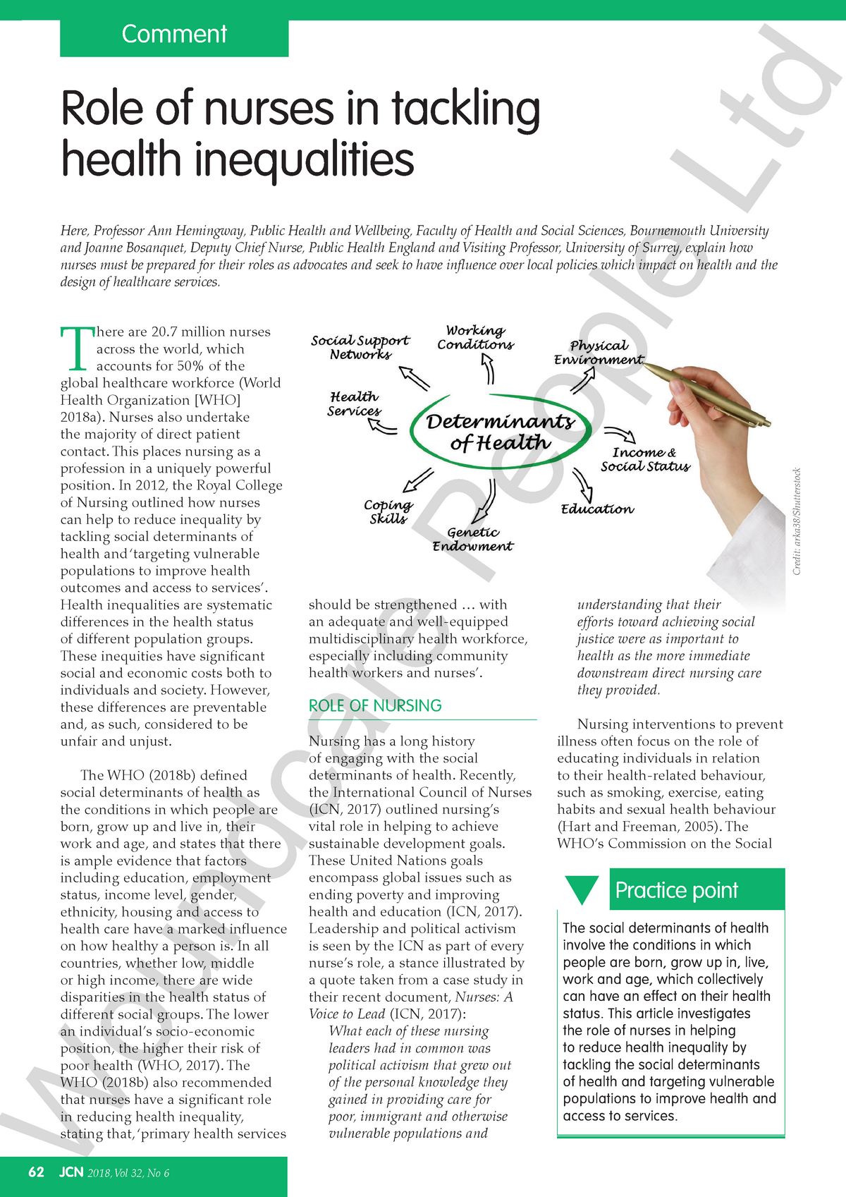 Role Of Ns-in Tackling Health Inequalities - 62 JCN 2018, Vol 32, No 6 ...