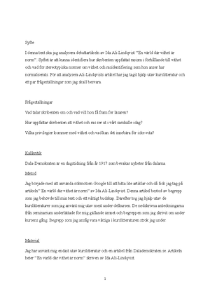 [Solved] Skapa Intervjuguide Fr Kvalitativ Studie Om Identitet Ursprung ...