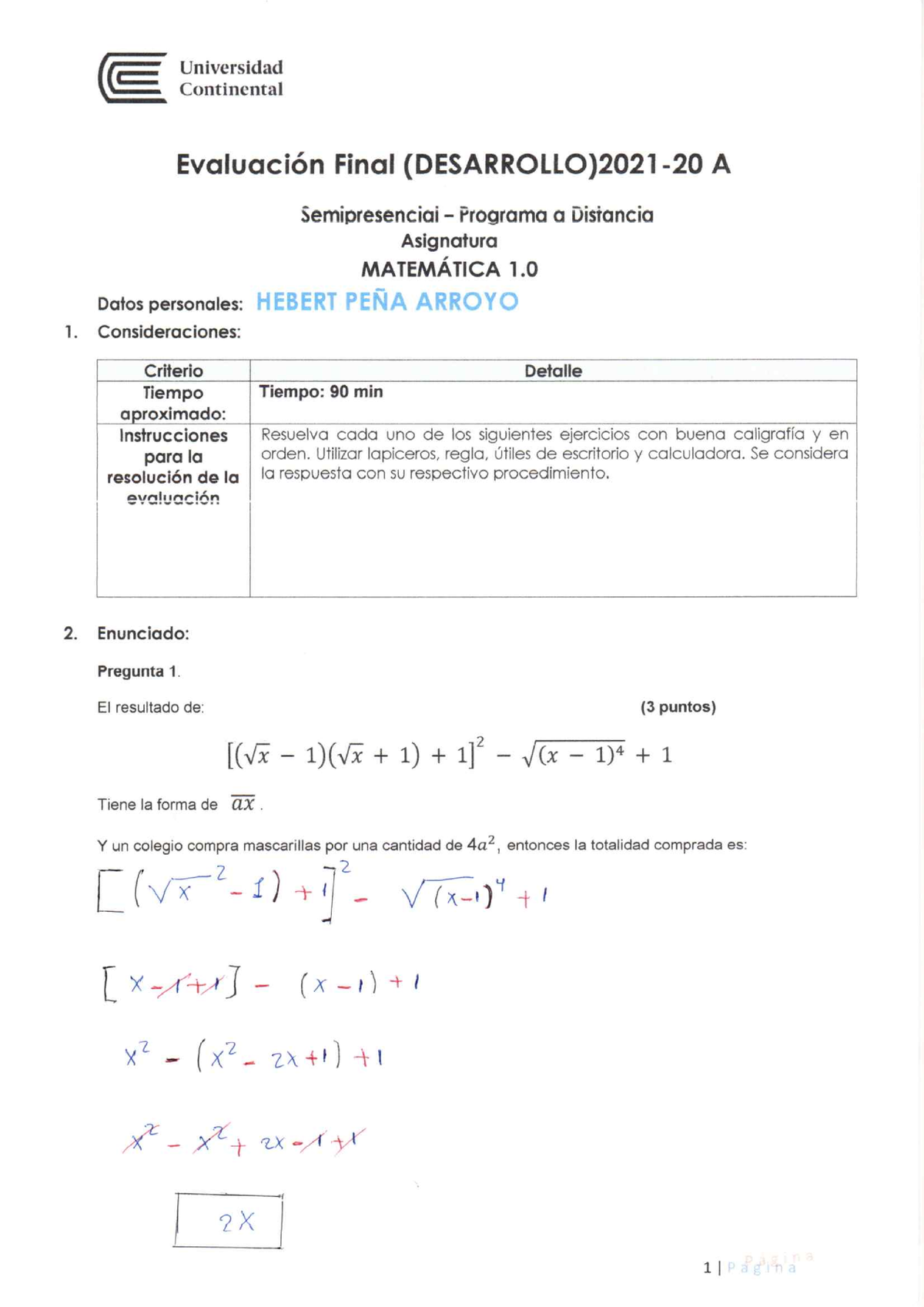 Examen Final Desarrollado De Matematica - Matematica Aplicada - Studocu