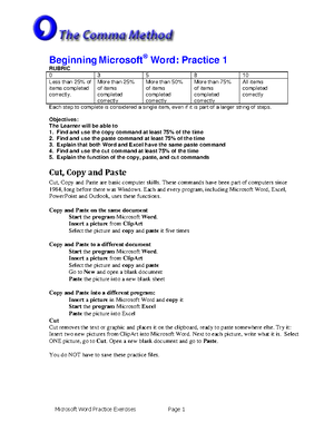 Ms Word Practical Assignment Pdf - MS-WORD Microsoft Word is a word ...