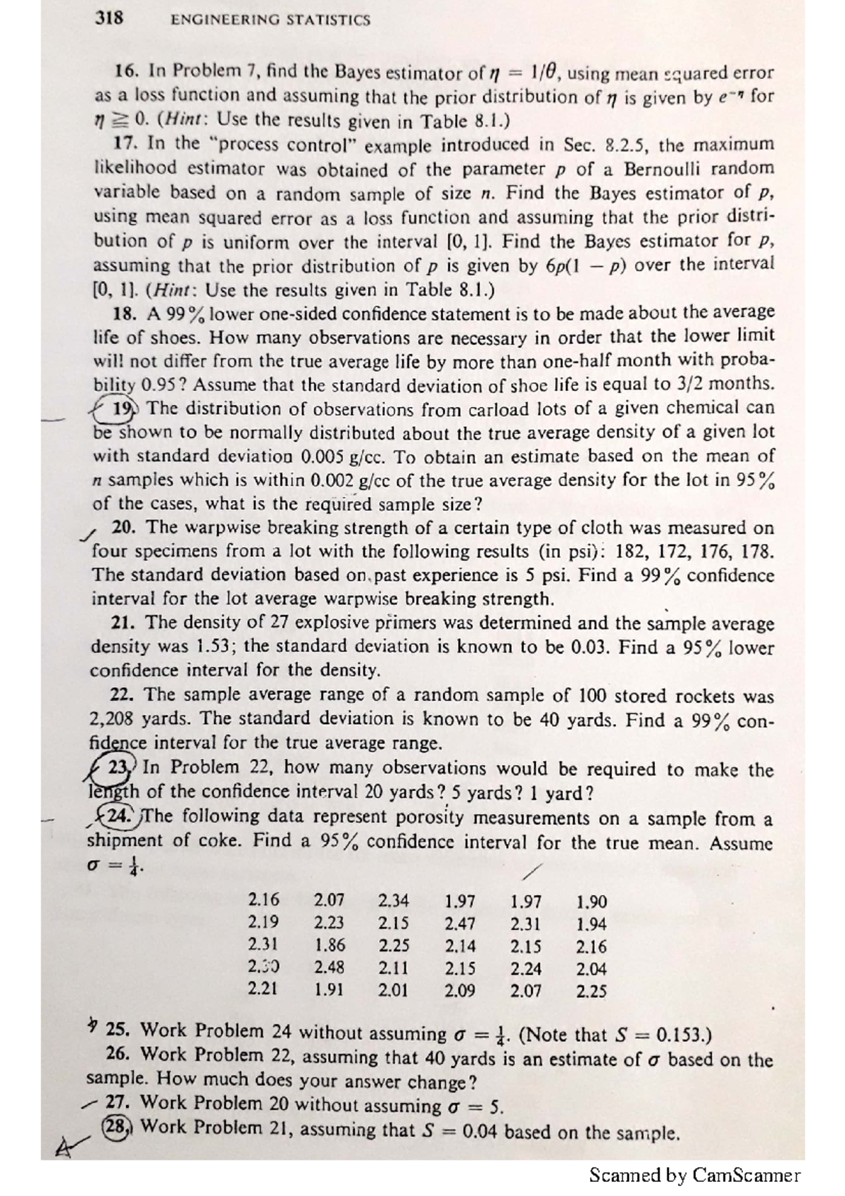 Sheet 4 b Statistics - CSED - Probability and Statistics for Engineers ...