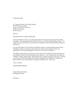 Business Letter 1 - obm121 - Our Reference: MO/228/2019 6 April 2021 ...