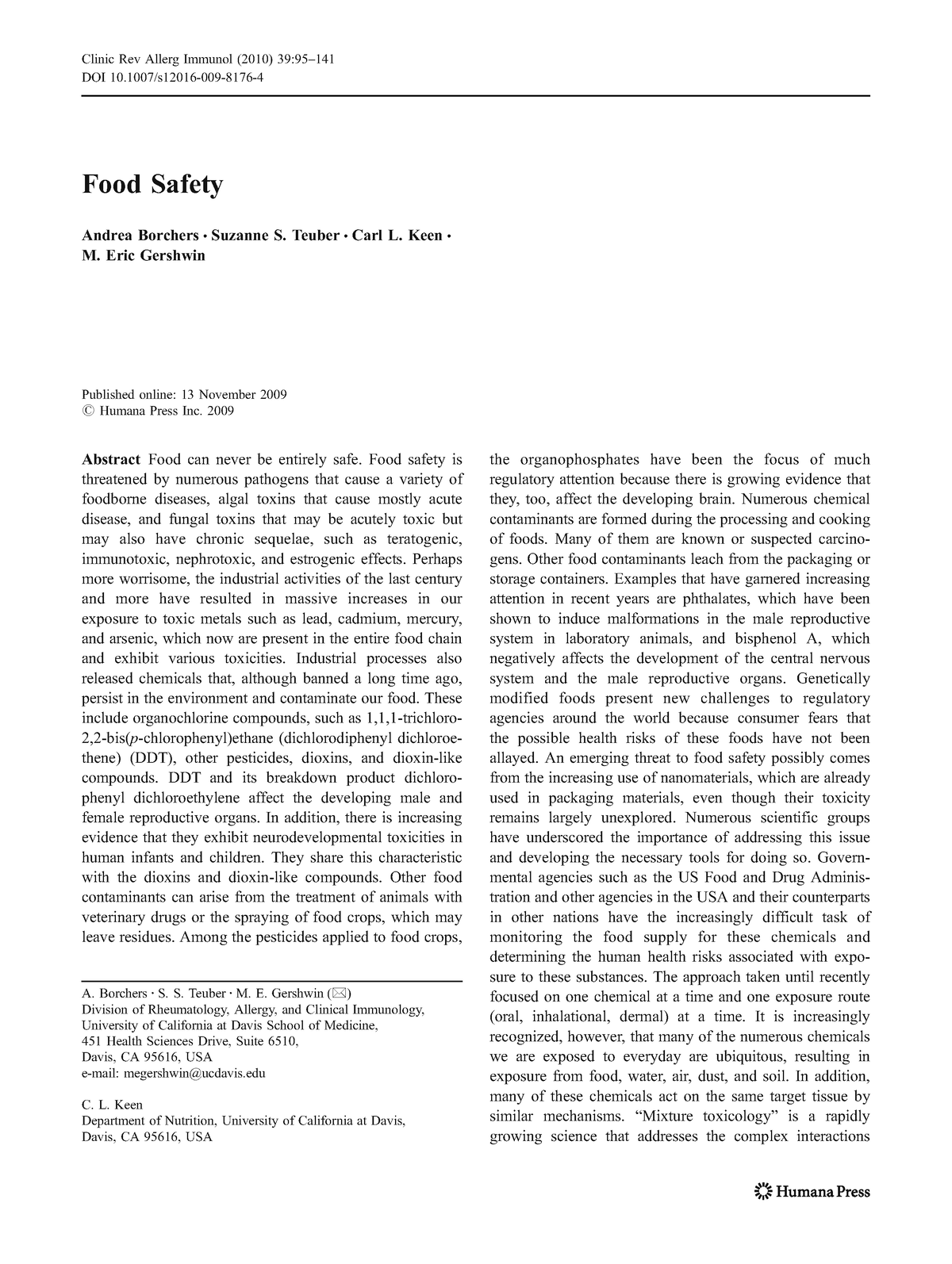 Food safety - Normativa - Food Safety Andrea Borchers & Suzanne S ...