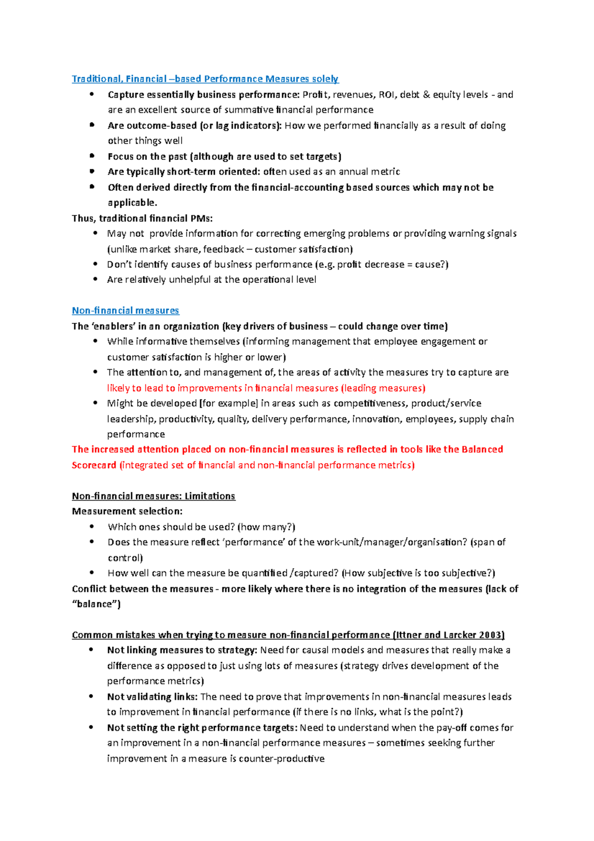Lecture 5- The role of non-financial measures in performance ...