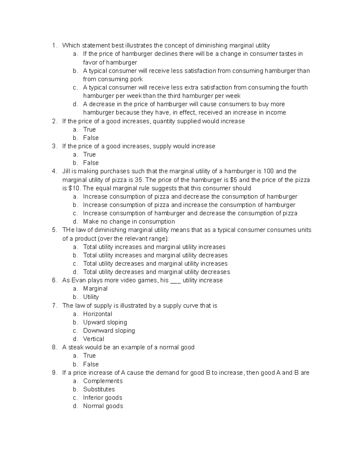 The Questions Of Economics Address Which Of The Following Economics exam 2 - Exam practice questions - Which statement best