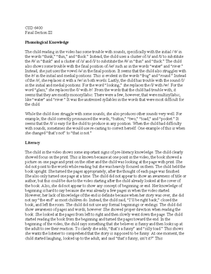 CLD Final - child language typical development - Warning: TT: undefined ...