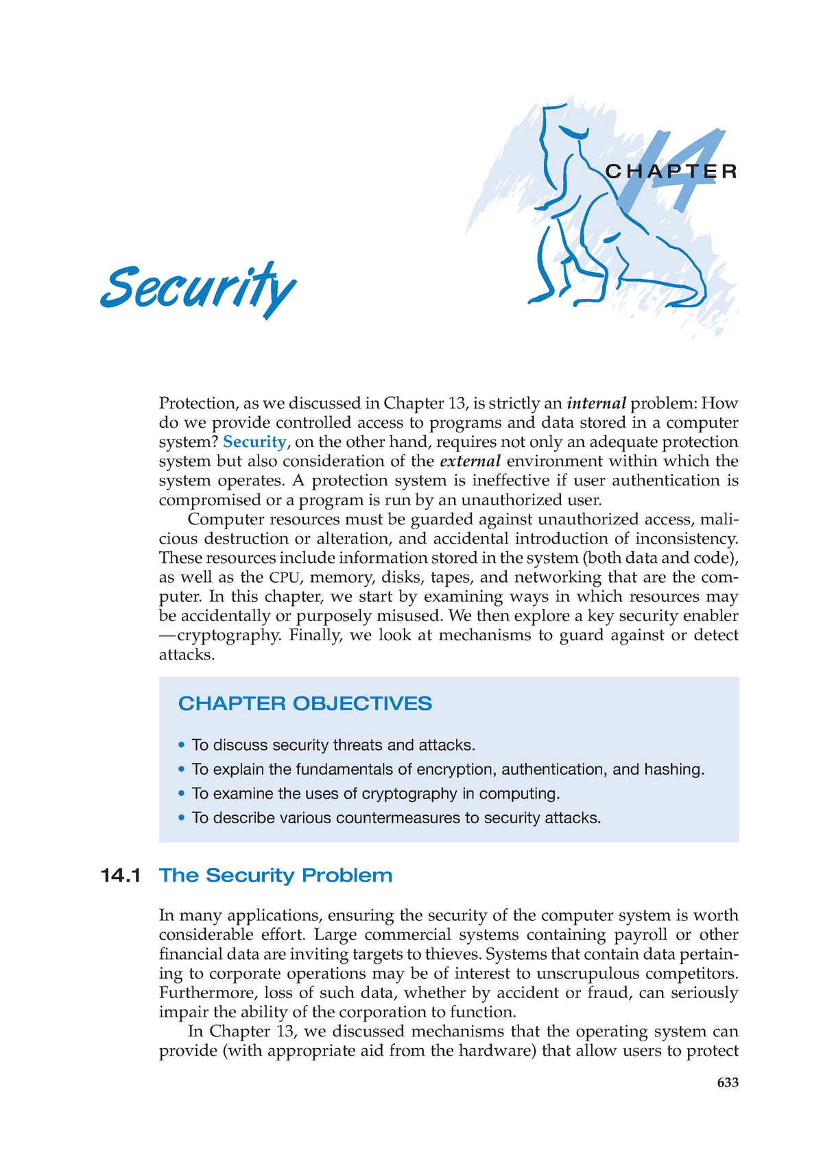 Chapter 14 - Security - 14 CHAPTER Security Protection, As We Discussed ...